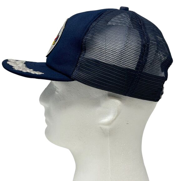 Vintage NASA Space Shuttle STS-26 Trucker Hat Baseball Cap Blue Discovery Mesh - Picture 7 of 10